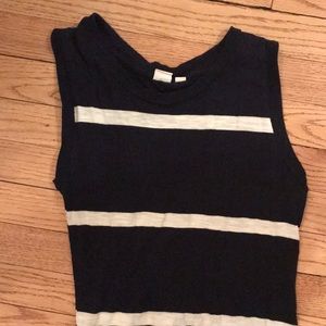 Gap cotton maxi dress. Navy w/white stripes